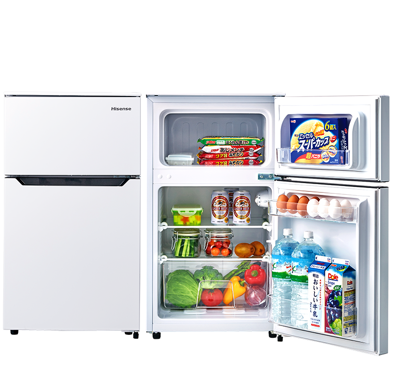 2ドア冷蔵庫 ハイセンス HR-B95A 2021年製 - 冷蔵庫