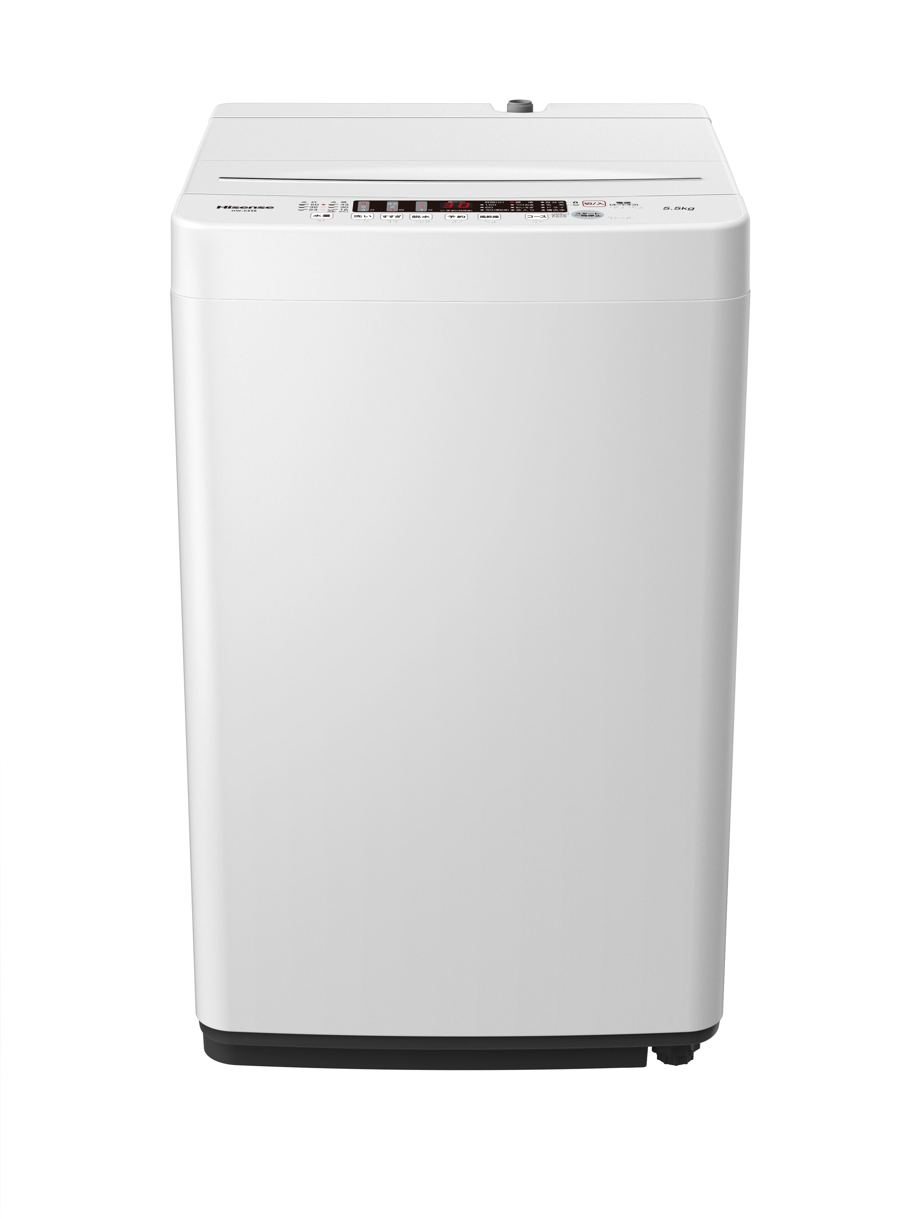 【直接取引可】ハイセンス 全自動 洗濯機 5.5kg ホワイト HW-K55E