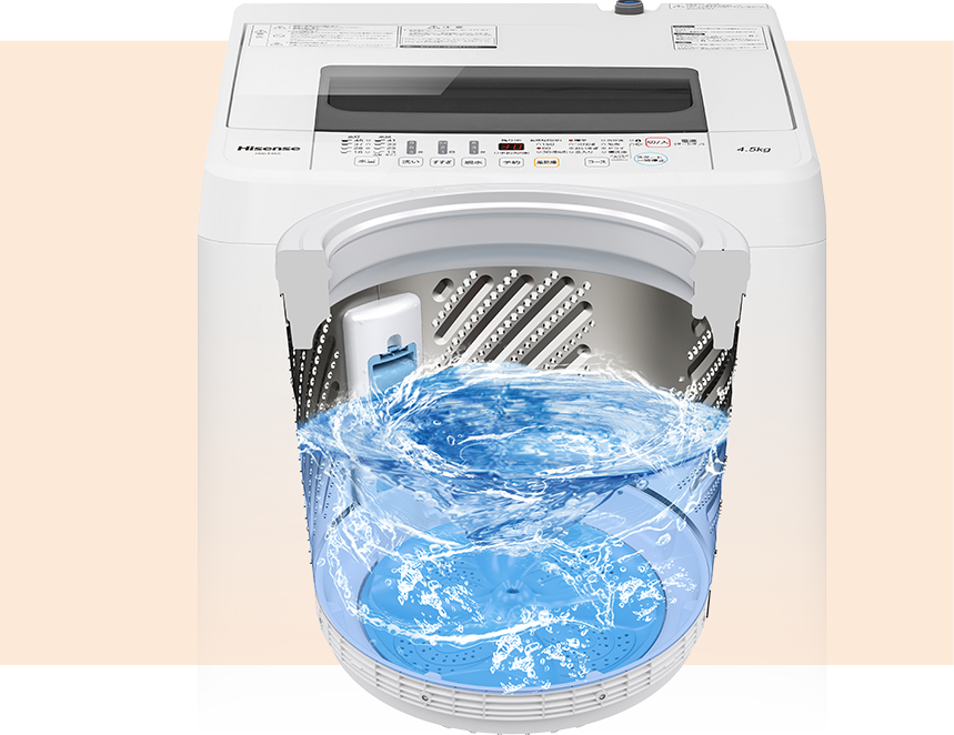 ハイセンス 全自動洗濯機 4.5kg HW-T45C 本体幅50cmひとり暮らし