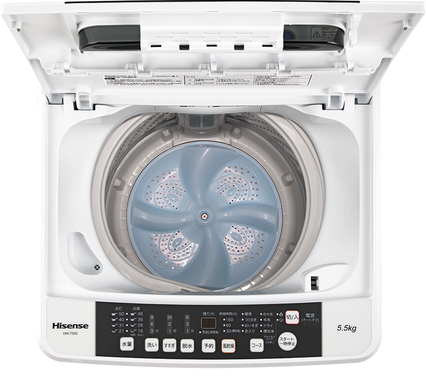 東京住吉 全自動洗濯機5.5kg ホワイト HW-T55C - 洗濯機