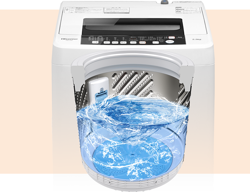 ハイセンス 全自動 洗濯機 5.5kg 2019年製 HW-T55C